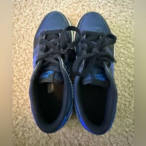 Nike Kids Dunk Low Dark Blue and Black